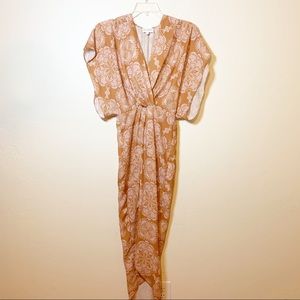 L’Atiste by Amy rusty orange print kimono  dress
